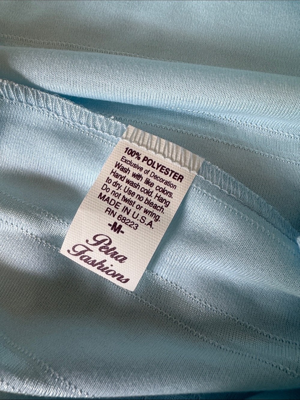 Petra Fashions Light Blue Satin Loungewear Set - Picture 5 of 6